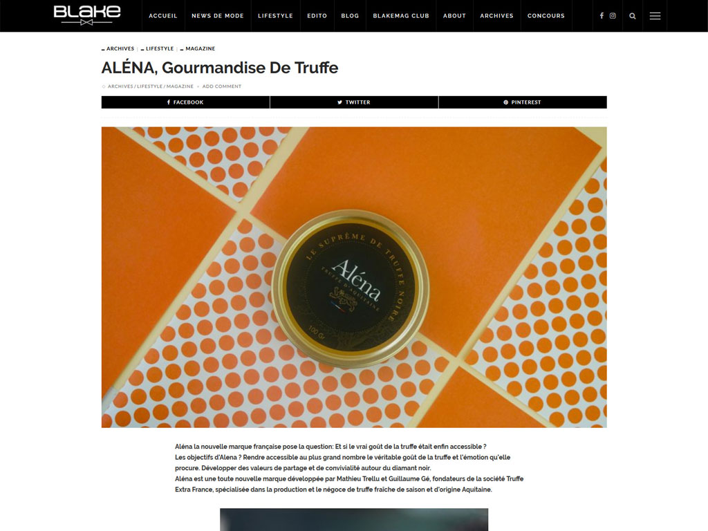 blakemag truffe aléna